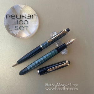 Pelikan Set Vintage 400 NN Fountain pen and 450 pencil- in  pen pouch-excellent condition