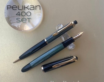 Pelikan Set Vintage 400 NN Fountain pen and 450 pencil- in pen pouch-excellent condition