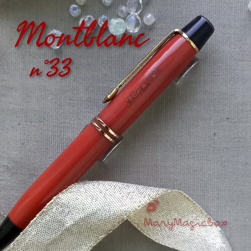 MONTBLANC 33 Danish Coral Red shops -Vintage pencil- 1936 -EXCELLENT writing condition