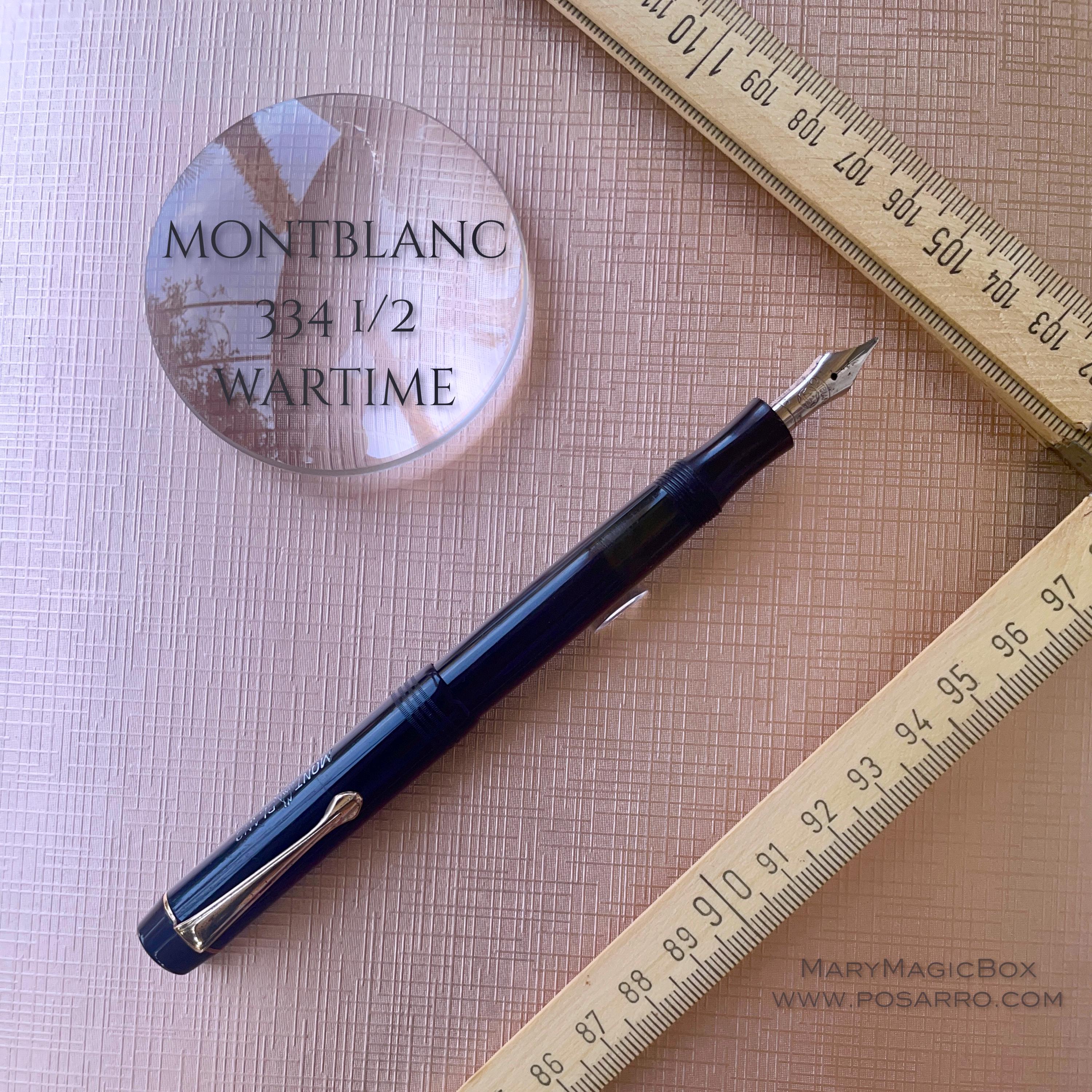 MONTBLANC 334 1 2 Fountain Pen Original Steel Nib 4 1 2 OB Flex year 1940 Wartime Etsy