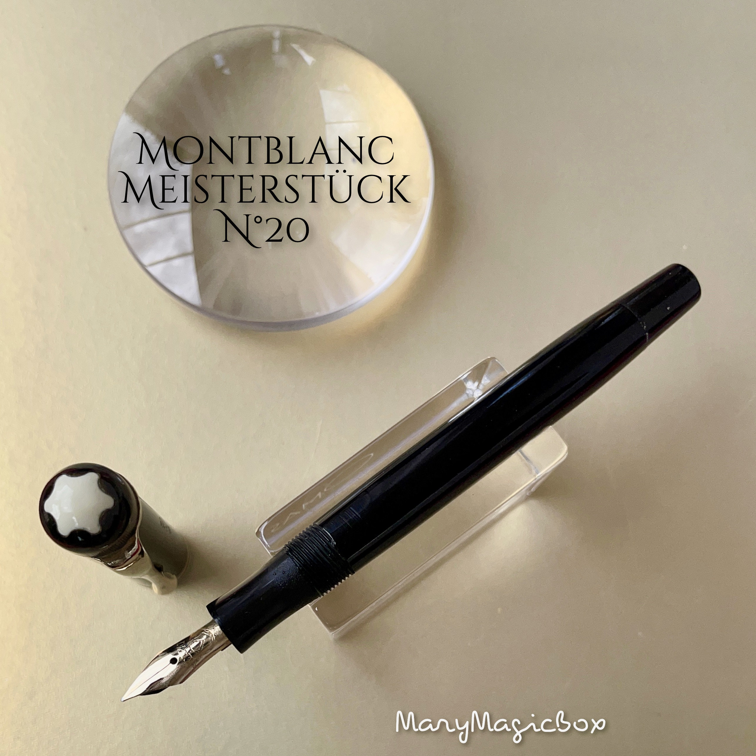 Montblanc Masterpiece No.20 Pushknob Filler Black-gold 14k