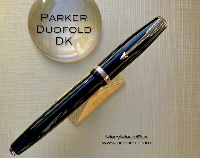 PARKER Duofold Danish Vintage Fountain Pen - Original Gold Nib M ...