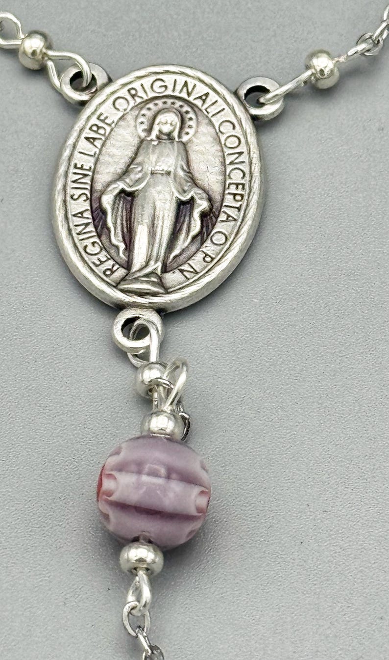 Our Lady of Heaven Extended Decade 15 Bead Chaplet Small Rosary Virgin ...