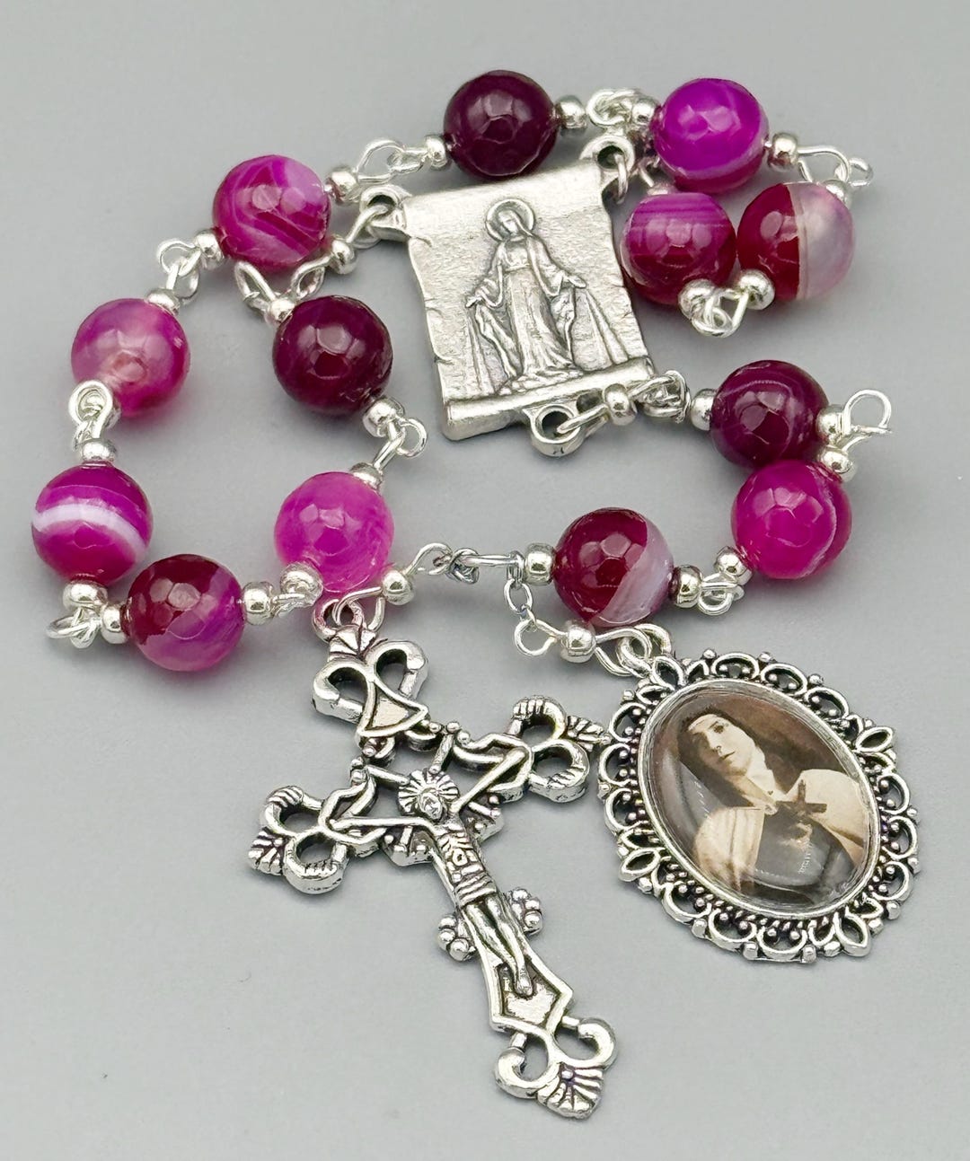 Saint Teresa of the Andes Teresa of Jesus Palm Rosary 13 Bead Chaplet ...