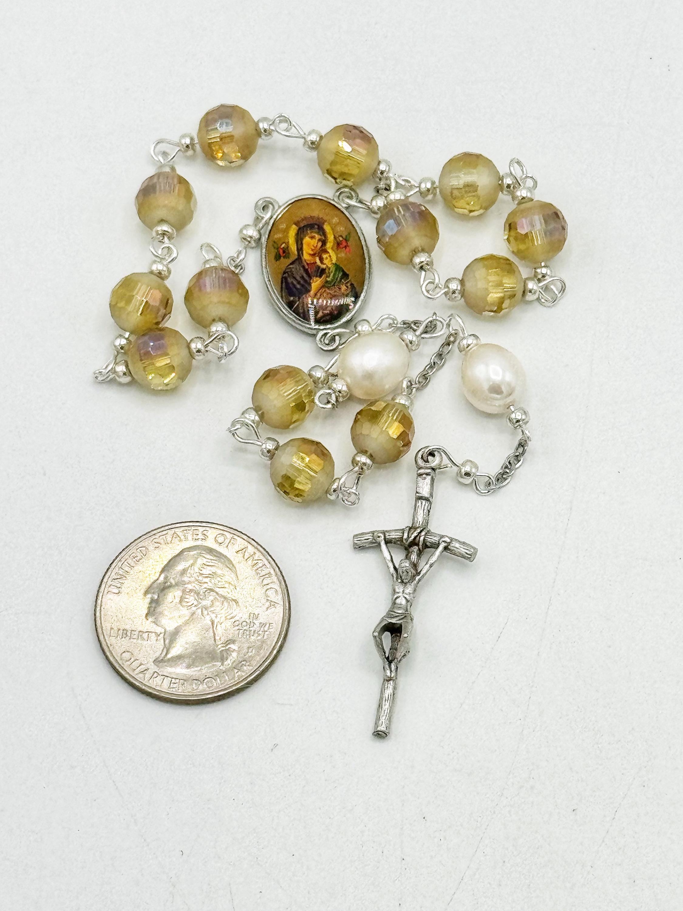 Our Lady of Perpetual Help 15 Bead Chaplet Catholic Marian Devotion ...
