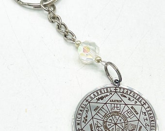 Seven Seals Keychain Archangel Michael Gabriel Raphael Choir Catholic Confirmation  Communion Gift Eucharist Adoration Sacred Heart Divine