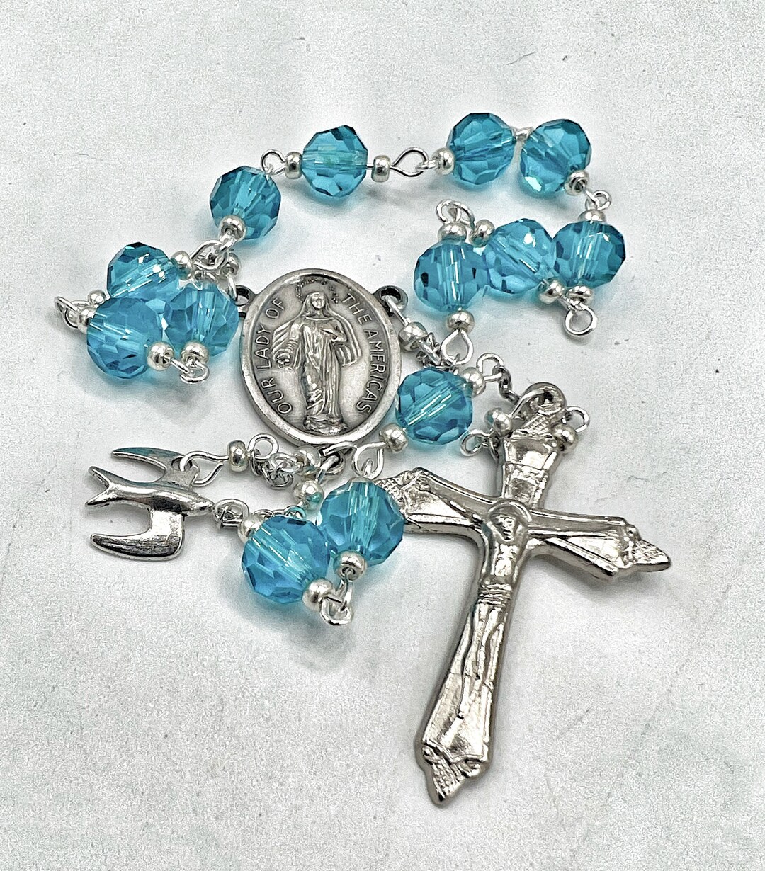 Our Lady of the Americas Palm Rosary Catholic Marian Guadalupe Juan ...