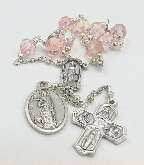 Saint Agatha Looped NINER Novena Chaplet Catholic Devotion Etsy