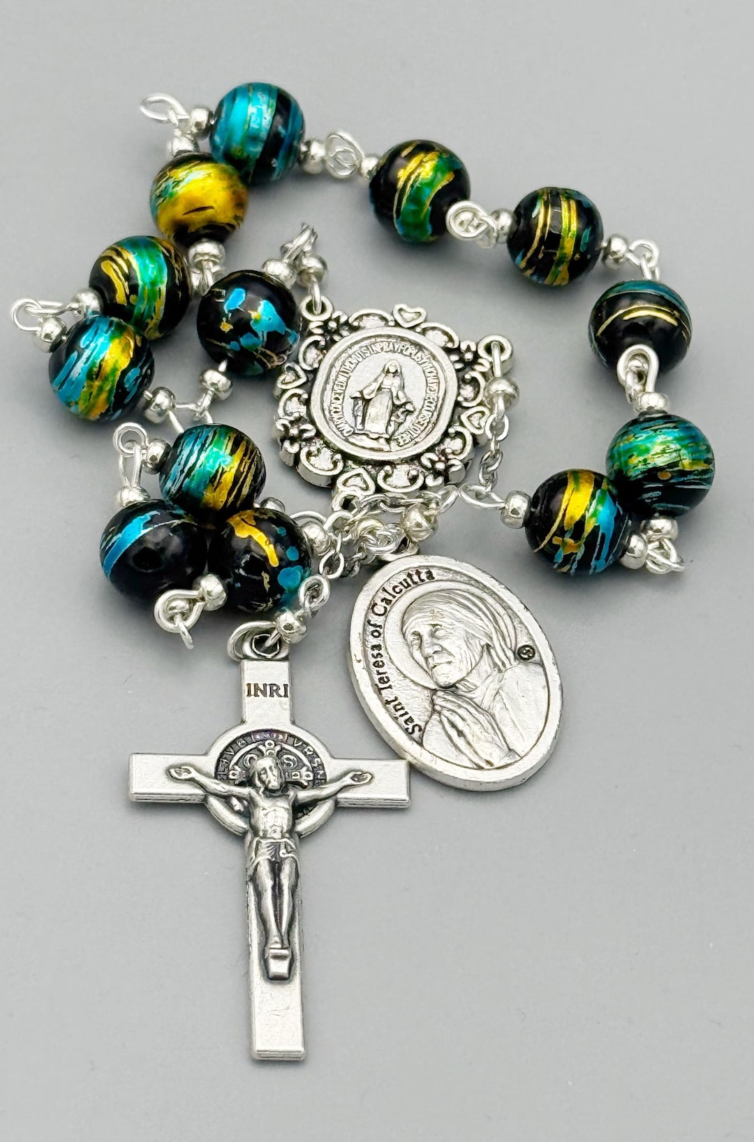 Saint Teresa of Calcutta Flying Novena Palm Rosary – Catholic Chaplet ...