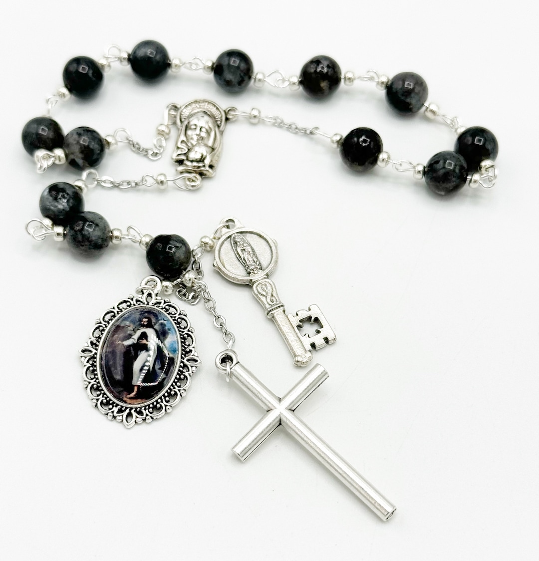 Saint Juan Diego Palm Rosary Our Lady of Guadalupe Marian Apparition ...
