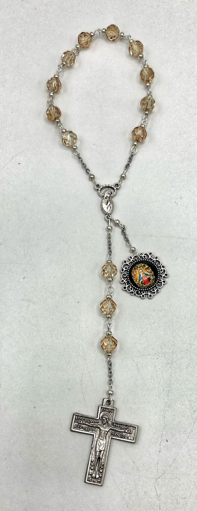 Immaculate Heart of Mary Palm Rosary Catholic Marian Devotion Sacred ...