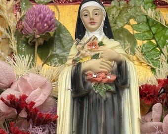 Saint Therese Home Altar Shrine Catholic Little Flower St Therese of Child Jesus Catholic Birthday Miracle Eucharist  Table Top Decor Christ