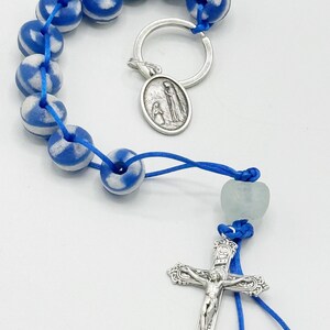 Our Lady of Lourdes Single Decade Rosary Palm Pocket Tenner Catholic ...