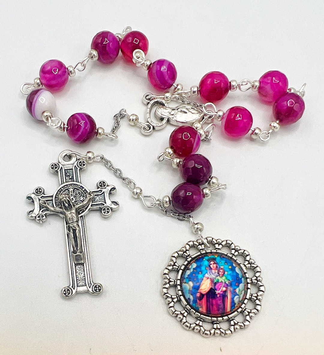 Our Lady of Mount Carmel Palm Rosary Catholic Marian Devotion Holy ...