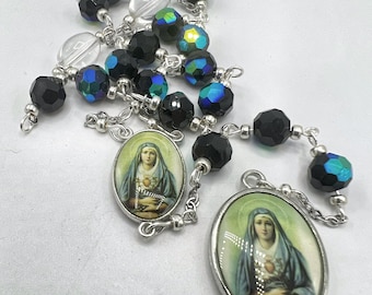 Our Lady of Sorrows Chaplet Abbreviated Version Seven Dolors Mater Dolorosa Catholic Marian Devotion Eucharist Adoration Immaculate Heart