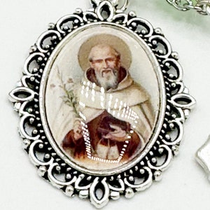 Saint Simon Stock Palm Rosary Chaplet  Catholic Carmelite Order Brown Scapular Our Lady of Mt Carmel Lord English Catholic Priest Bourdeaux
