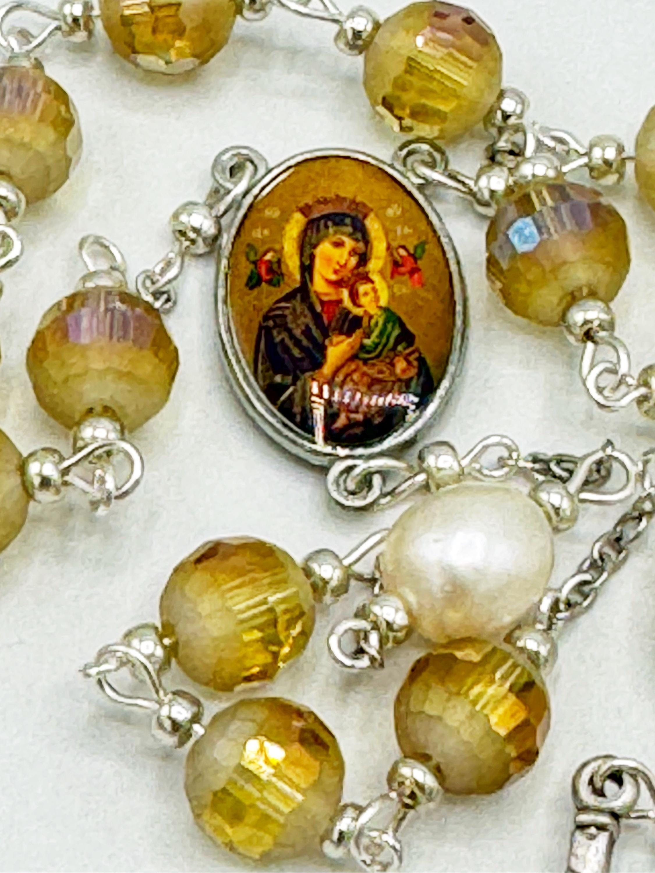 Our Lady of Perpetual Help 15 Bead Chaplet Catholic Marian Devotion ...