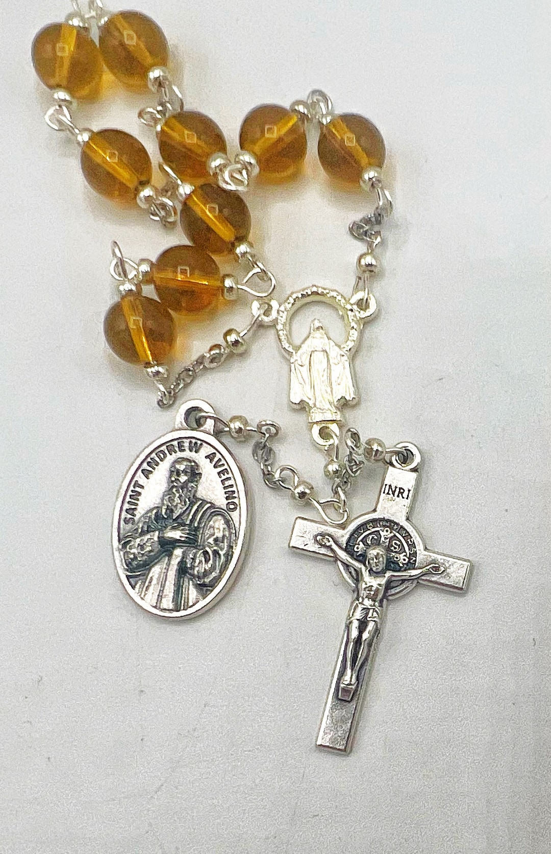 Saint Andrew Avellino Looped Novena Chaplet Niner Catholic Etsy
