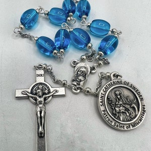 St Catherine of Sweden Looped NINER Chaplet Daughter of St Brigit of Sweden Eucharist Adoration Difficult Pregnancy Miscarriage Catholic God