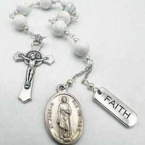 Saint Joseph Cord Chaplet form Catholic Universal Church Protection Virtues Rare Find 7 Bead St Joseph Man of Silence the Worker Carpenter