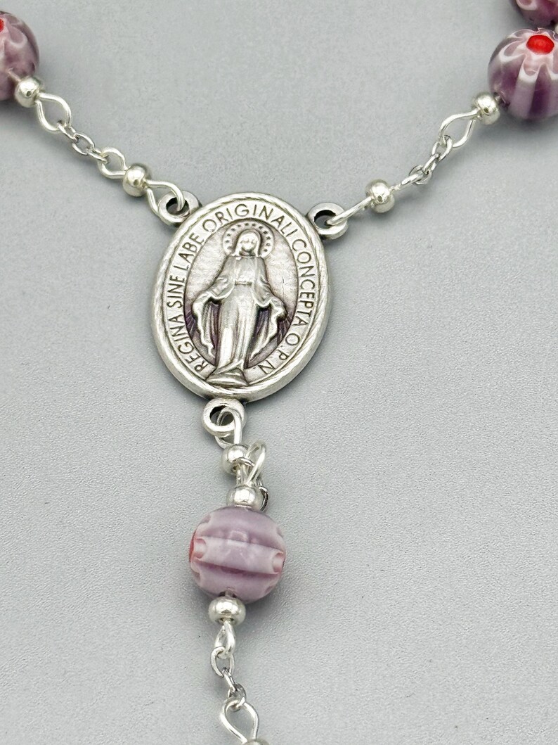 Our Lady of Heaven Extended Decade 15 Bead Chaplet Small Rosary Virgin ...
