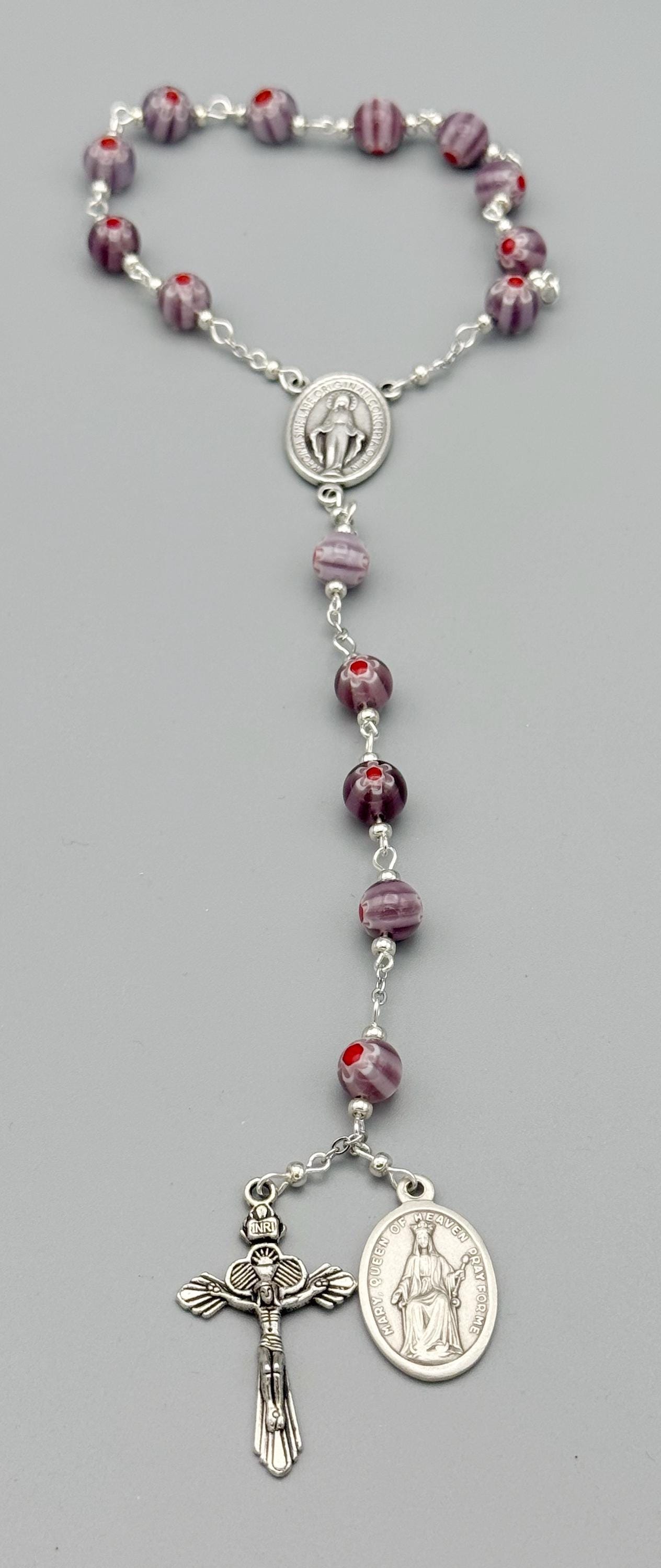 Our Lady of Heaven Extended Decade 15 Bead Chaplet Small Rosary Virgin ...