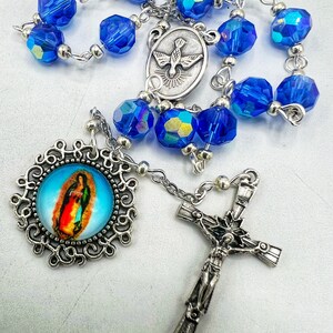 Our Lady of Guadalupe Palm Rosary Catholic Juan Diego Aztec Descent ...