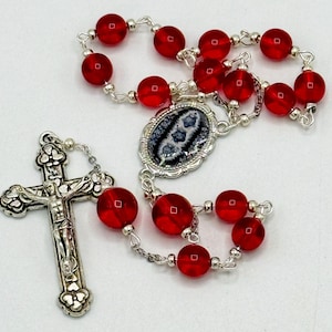 Three Holy Hearts Extended Decade 15 Bead Chaplet Catholic Family Devotion  Consecration Chaste Heart Sacred Immaculate Heart United Hearts