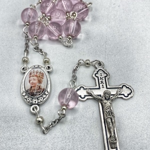 St. Agatha Rozenkrans Rozenkrans Een decennium Borstkanker Pocket Portemonnee Rozenkrans Voertuig Auto Gear Shift Rozenkrans Gebed Katholieke Kraal