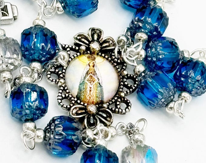 Our Lady of Peace and Good Voyage 15 Bead Extended Decade Rosary Palm ...