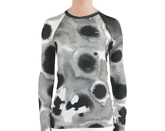 Meltemi Tie Dye Rash Guard: Women's Long Sleeve Sun Protection Shirt (Plus Size)