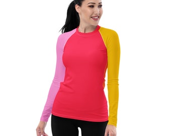 Dahlia Women's UPF 50 Rash Guard: Long Sleeve Watersports Top
