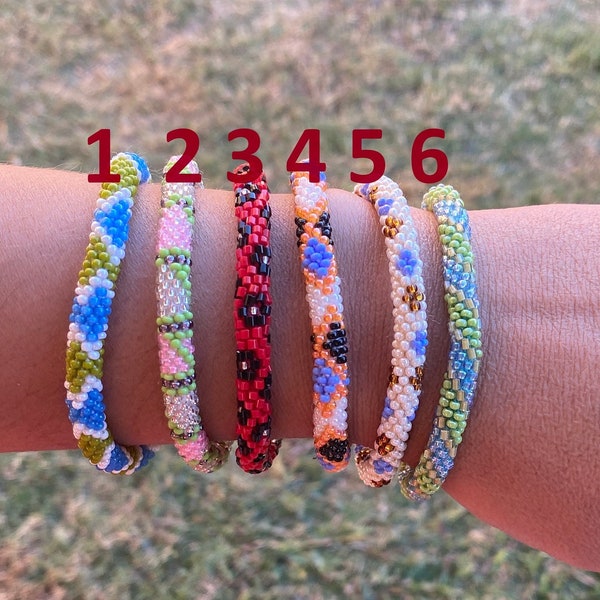 Woven Seed Bead Bracelet Etsy