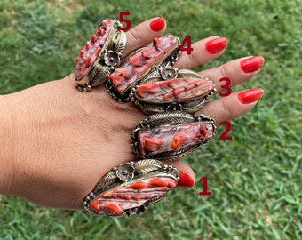 Colossal Native American Navajo Chunky Dunky Coral Turquoise Sterling Silver Native Ring Colossal Native American Navajo Chunky Dunky Coral Turquoise Sterling Silver Native Ring