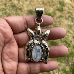 Small Tibetan Silver Natural Moonstone Pendant, Hand carved Necklace Pendant, Women's Jewelry, Jewelry from Nepal, Moonstone Jewelry, Boho
