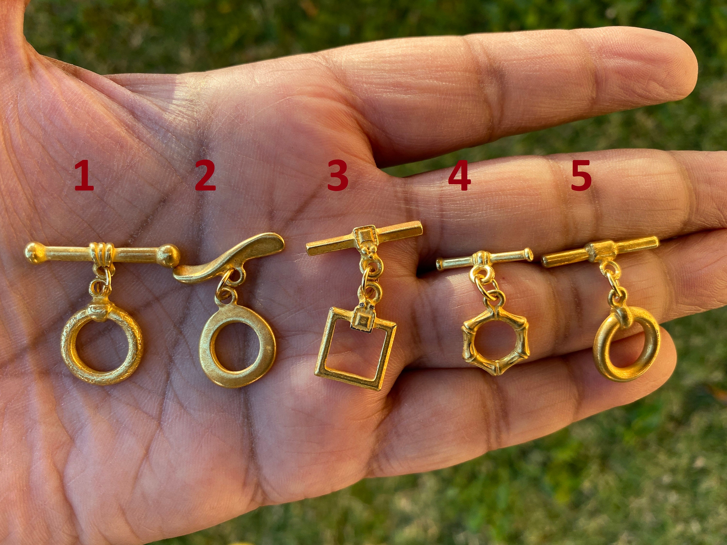 Large Gold Toggle Clasp Set, Gold Necklace Clasp Findings, Ring T-Bar  Clasp, Gold Jewelry