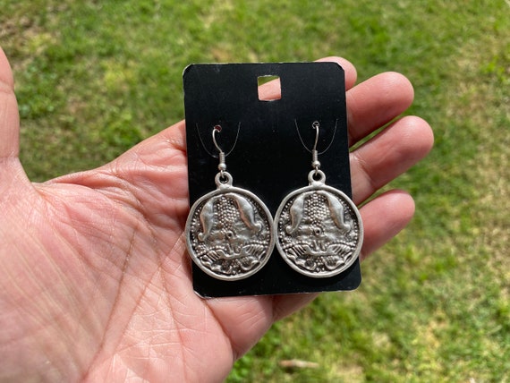 Sterling Silver Matte Gold Plated Dangle Bird Earrings Sterling Silver Matte Gold Plated Dangle Bird Earrings