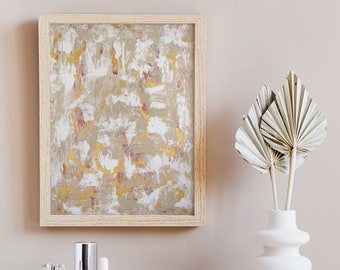 Abstract Wall Art Print | Light Pink Neutral Floral Inspired Print | "Breath of Fresh Air" (Frame not included)