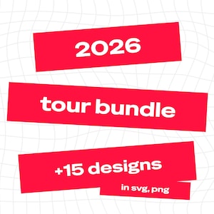 Tour Bundle: +15 Designs in SVG | PNG | Cricut & Canva Kompatibel
