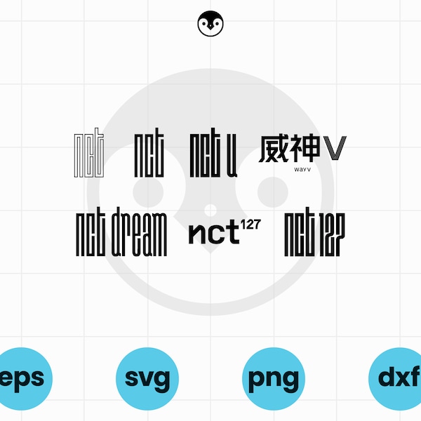 NCT SVG Logo Bundle | png, eps, dxf | Kpop NCTzen Vector, Cricut File for T-Shirts
