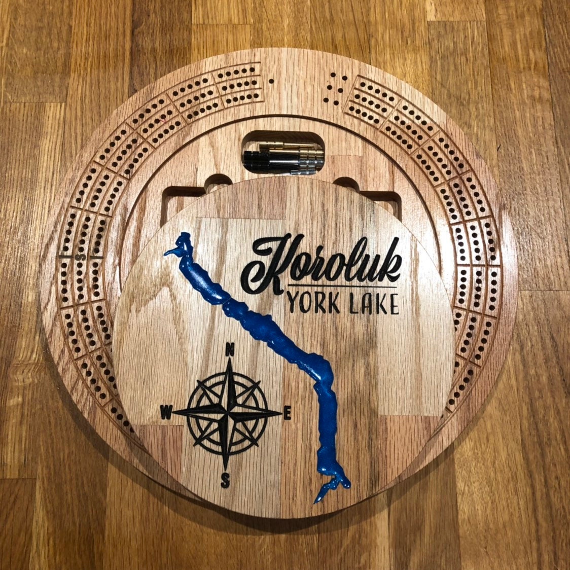 Custom Round 3D Wood Cribbage Boards Etsy