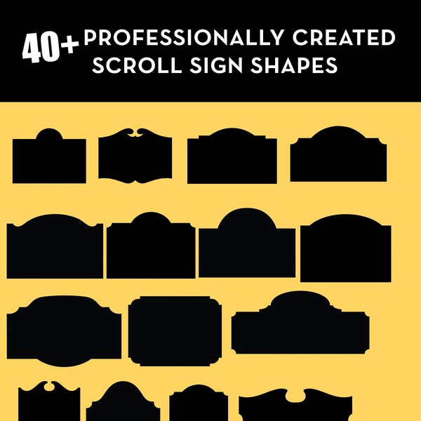 40+ Scroll Cut Signs VECTOR PACK Professionally Created Large & Small Scale