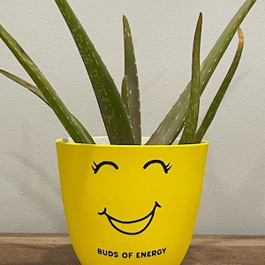 Buds of Energy Plant Pot Cover – Sunny Yellow 6” Pot