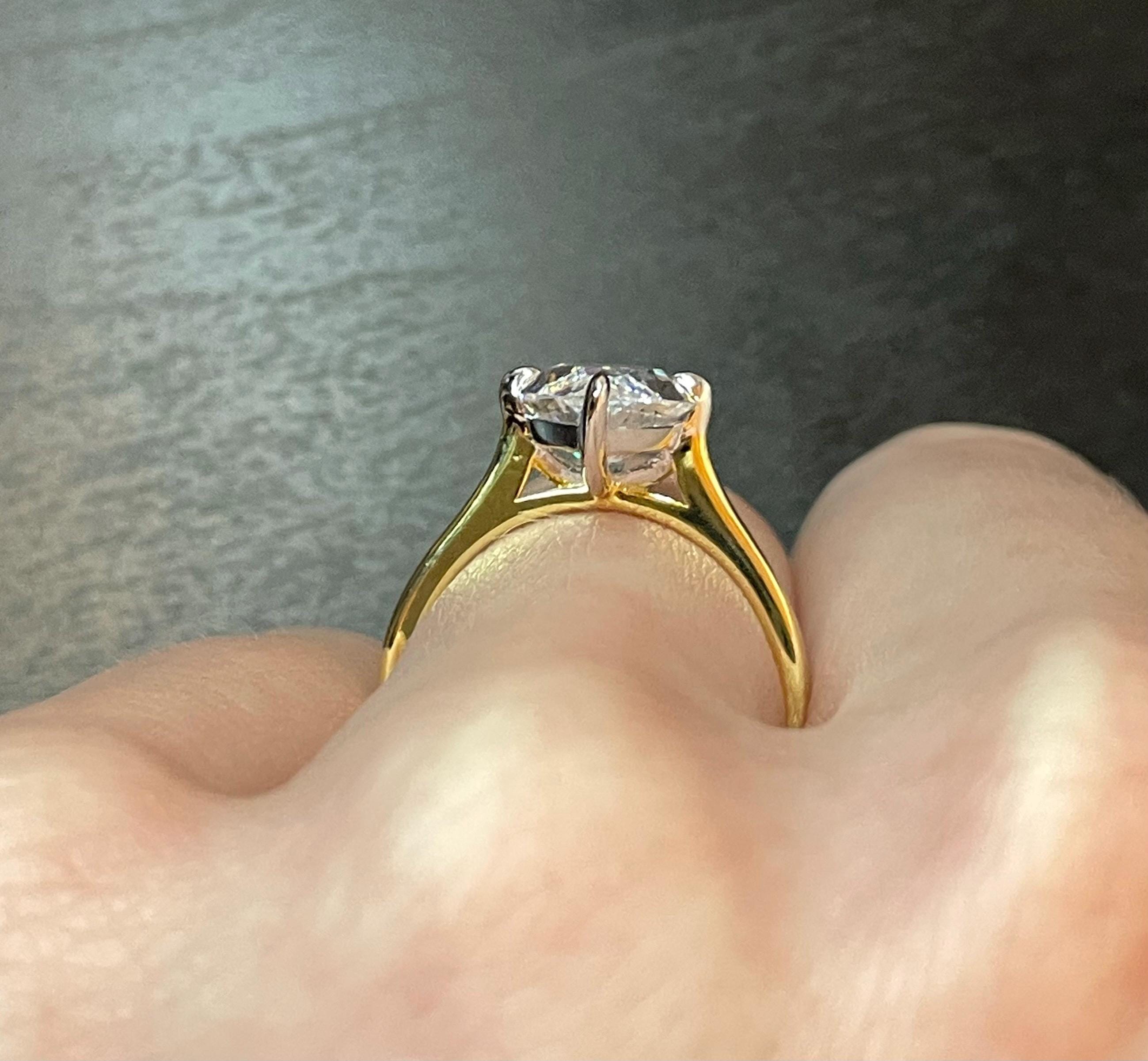 4CT Two Tone Marquise Cut Cubic Zirconia Engagement Wedding Ring. 14k ...