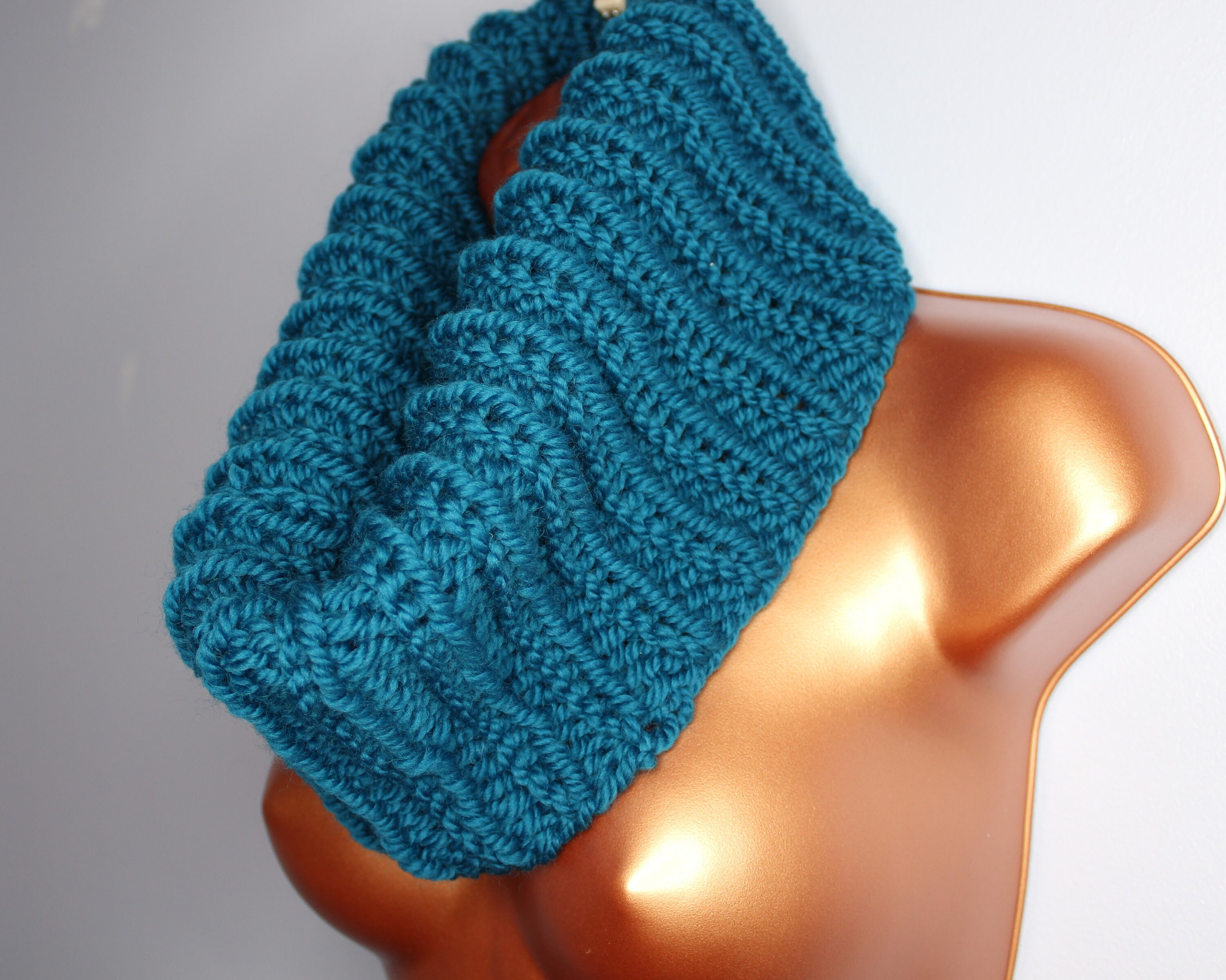 PATTERN Cozy Chunky Knit Ribbed Cowl - Etsy Denmark