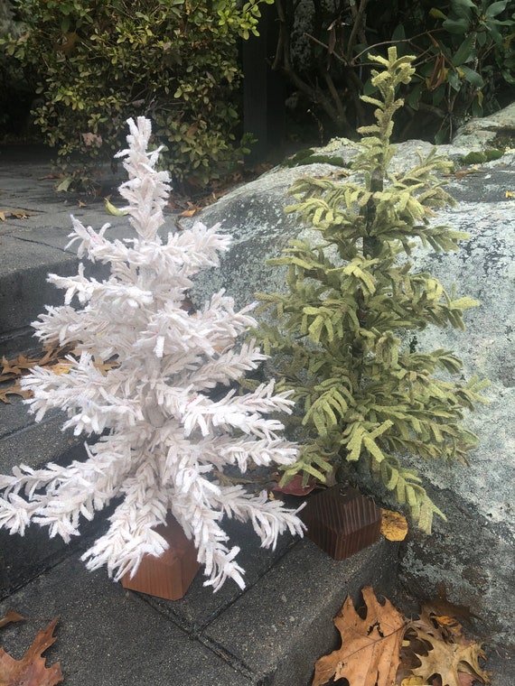 Wool trees flocked and green