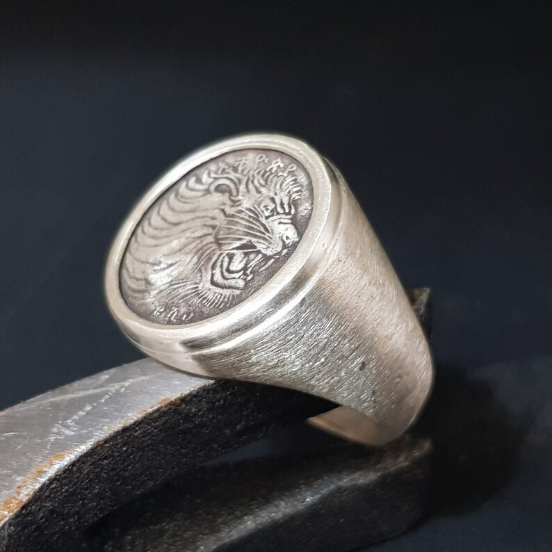Men's sterling silver statement ring Man chunky silver Etsy