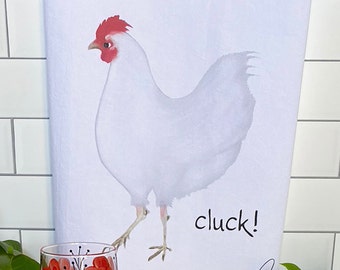 Chicken Flour Sack Towel, Chicken Tea Towel, Chickens, Tea Towels, Flour Sack Towel, Eco-Friendly, Kitchen Chicken Decor, Fun Tea Towel