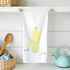 Corn on the Cob Flour Sack Towel | Farmhouse Kitchen Design | Farm Fresh Hand Towel