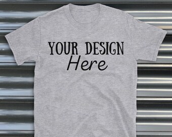 Gildan 64000 mockup, Sport Grey Tshirt Mockup, Flat lay mock, Mens shirt mockup, mockup for men, men's apparel, mock for men
